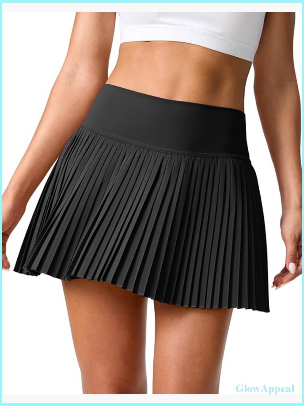 High Waisted Pleated Tennis Skort with Pockets Lightweight Athletic Skirt